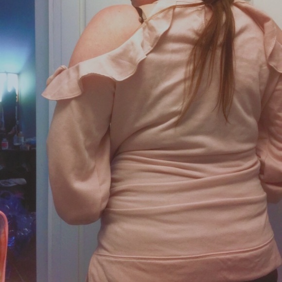 NWOT Cold Shoulder Sweater with Side Pockets, Large - Picture 9 of 10